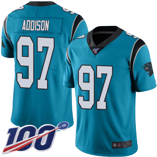 Carolina Panthers Limited Blue Men Mario Addison Alternate Jersey NFL Football #97 100th Season Vapor Untouchable